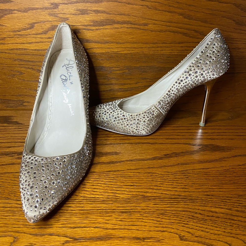 Alice + Olivia Jewel Embelishments Pointed-Toe Pumps